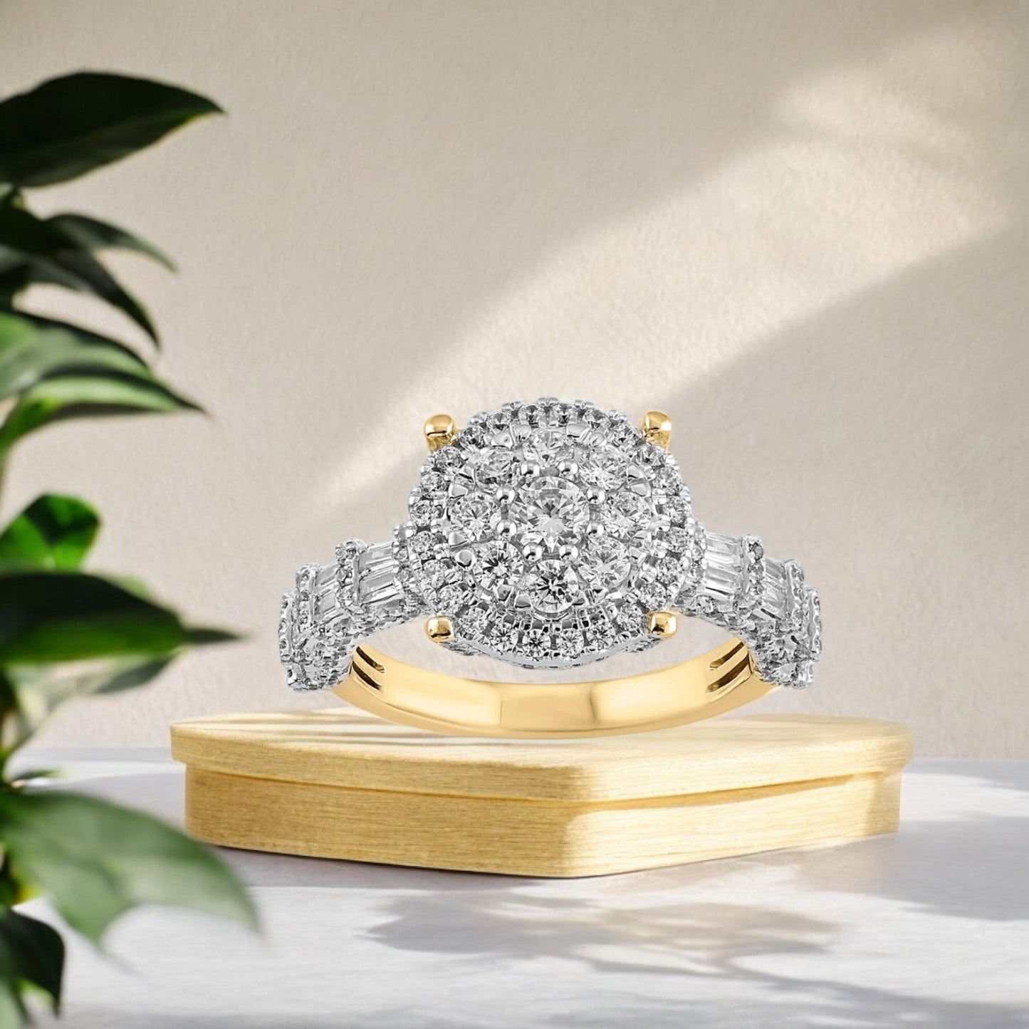 14K Solid Gold 1.52ctw Diamond Womens Rings