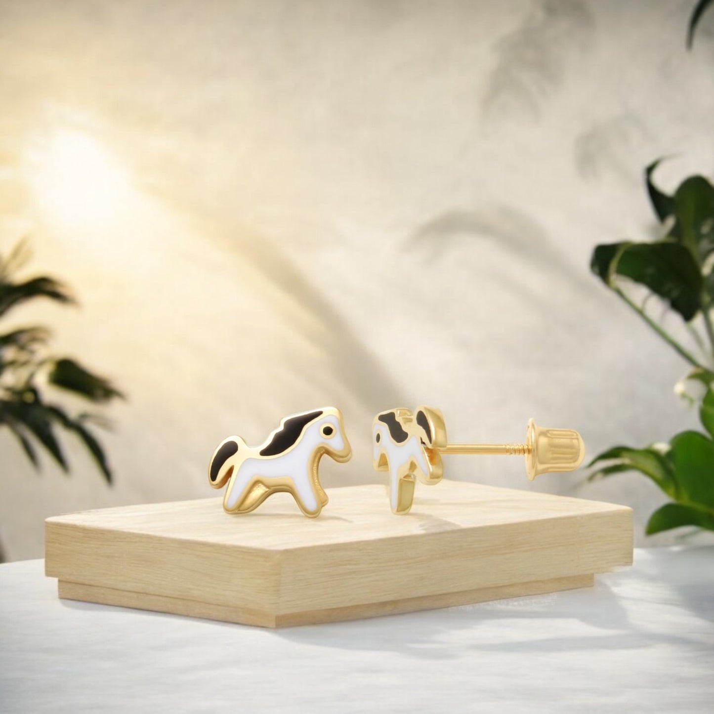 14K Solid Gold Baby Earrings